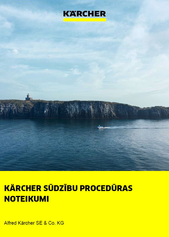 Kärcher sūdzības procedūras noteikumi LV 2024