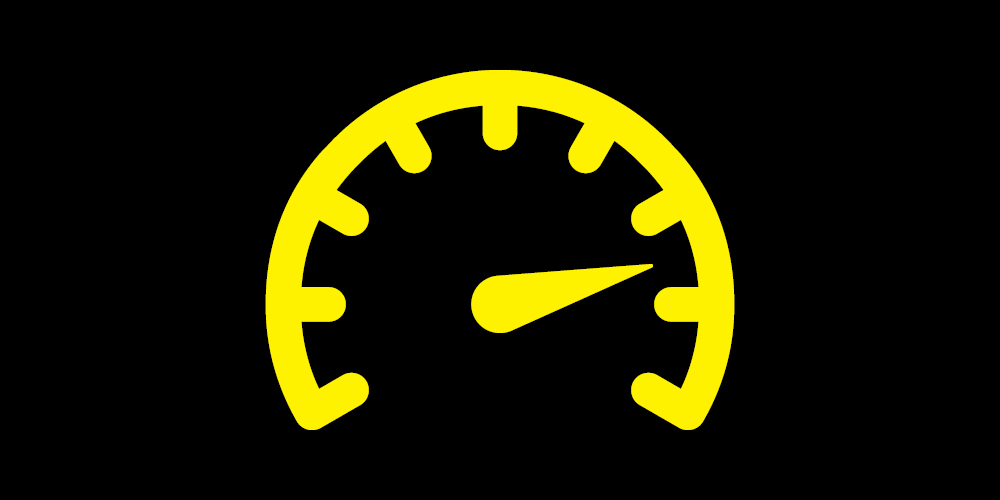 Higher Pressure and Flow Rate Gauge icon representing higher pressure and flow rate