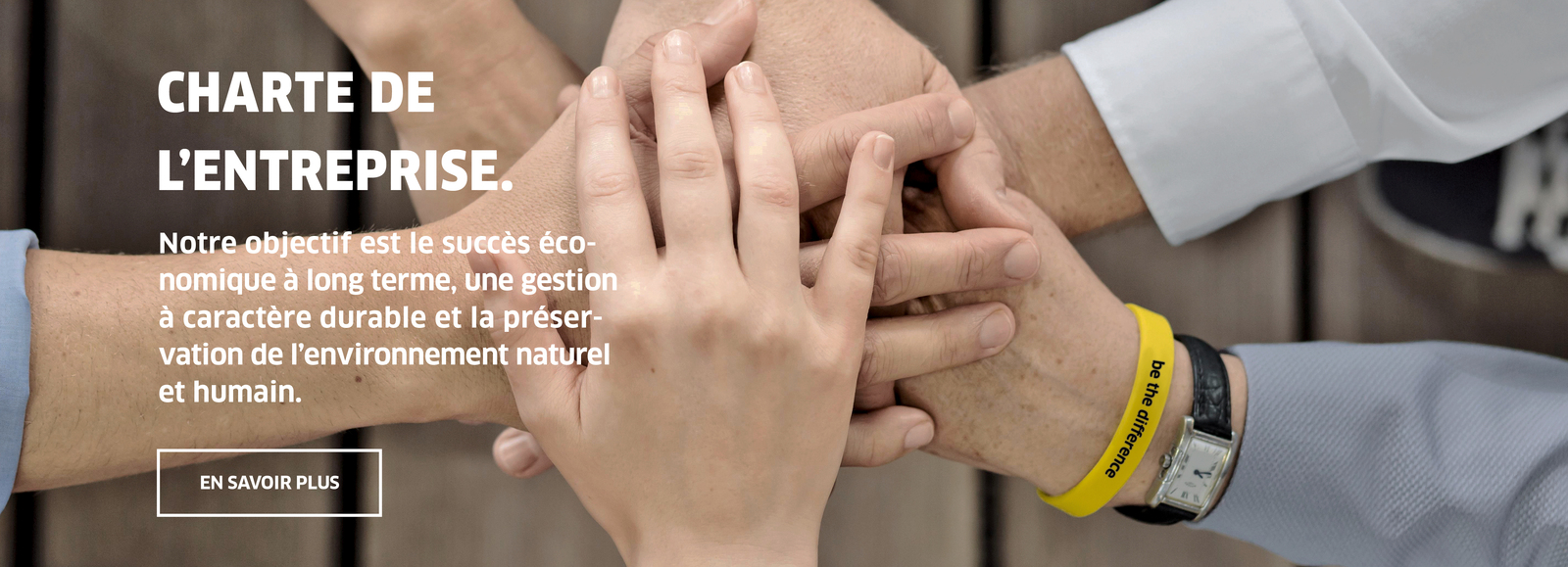 Charte de l\'entreprise desktop avec CTA