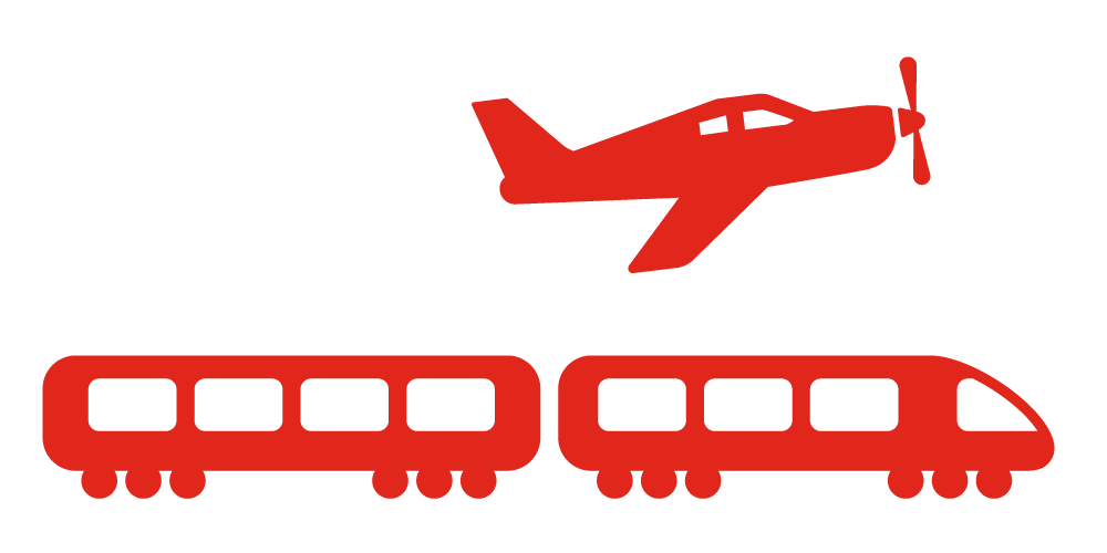 Rail and Air Transport an illustration of rail and air transport