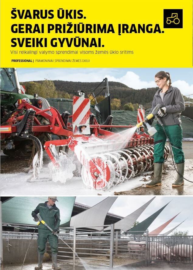 Valymo priemonės žemės ūkiui