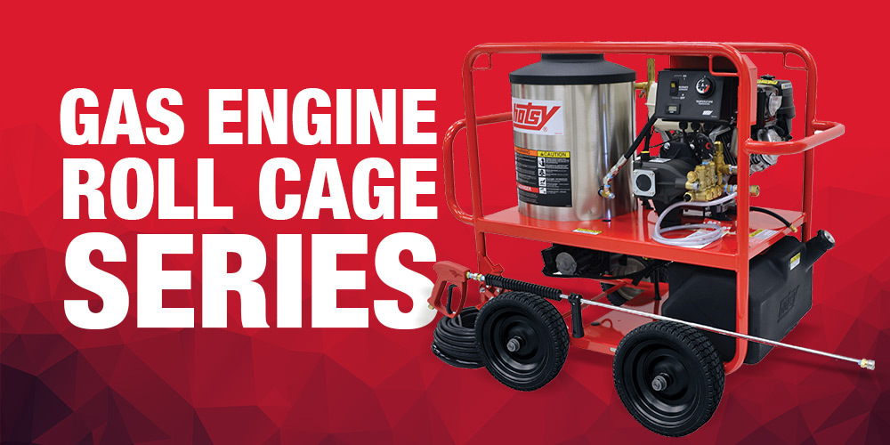 Gas Engine Roll Cage Series hot water gas pressure washer