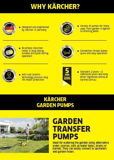 Garden transfer and pressure pumps