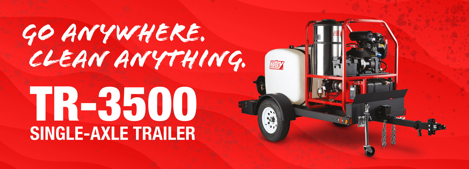 Hotsy TR-3500 Pressure Washer Trailer Go anywhere, clean anything with the Hotsy's TR-3500 Pressure Washer Trailer