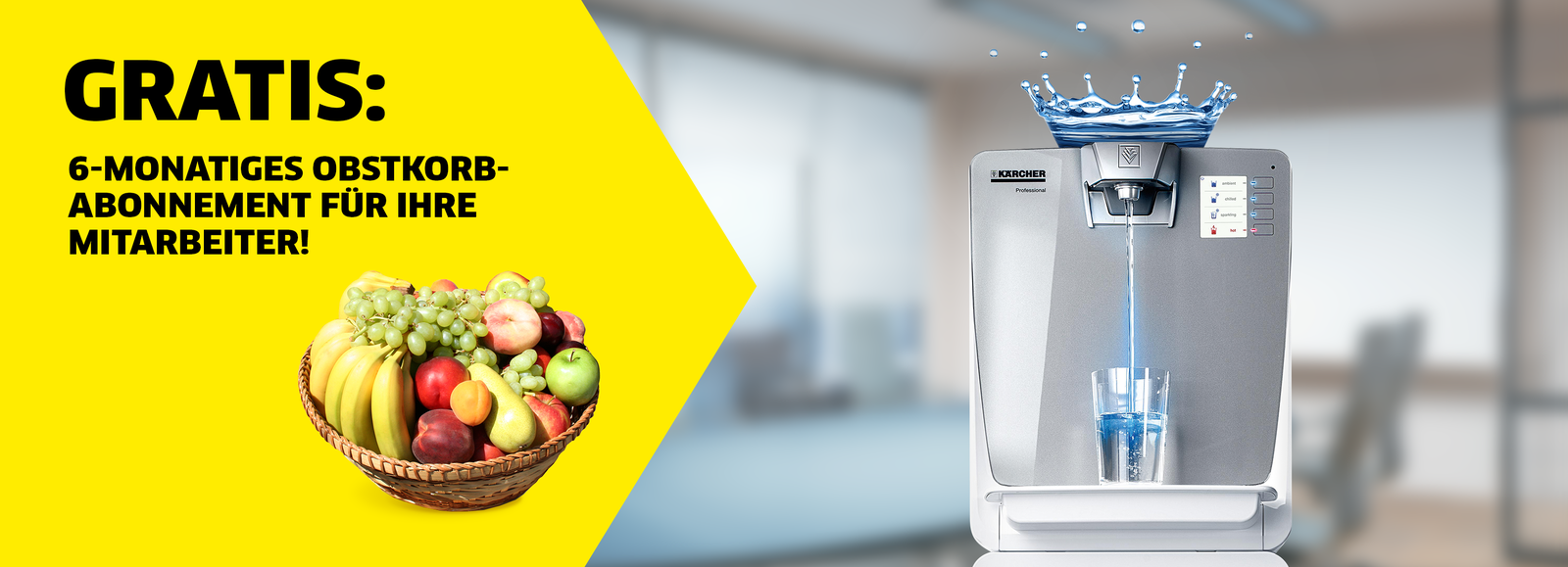 Aktion Wasserspender WPD Wasser Trinken Büro