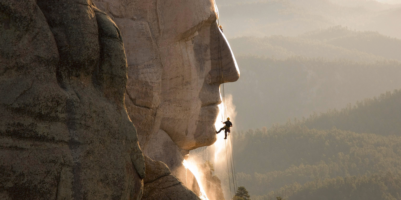 Cleaning project at Mt. Rushmore Cleaning project at Mt. Rushmore