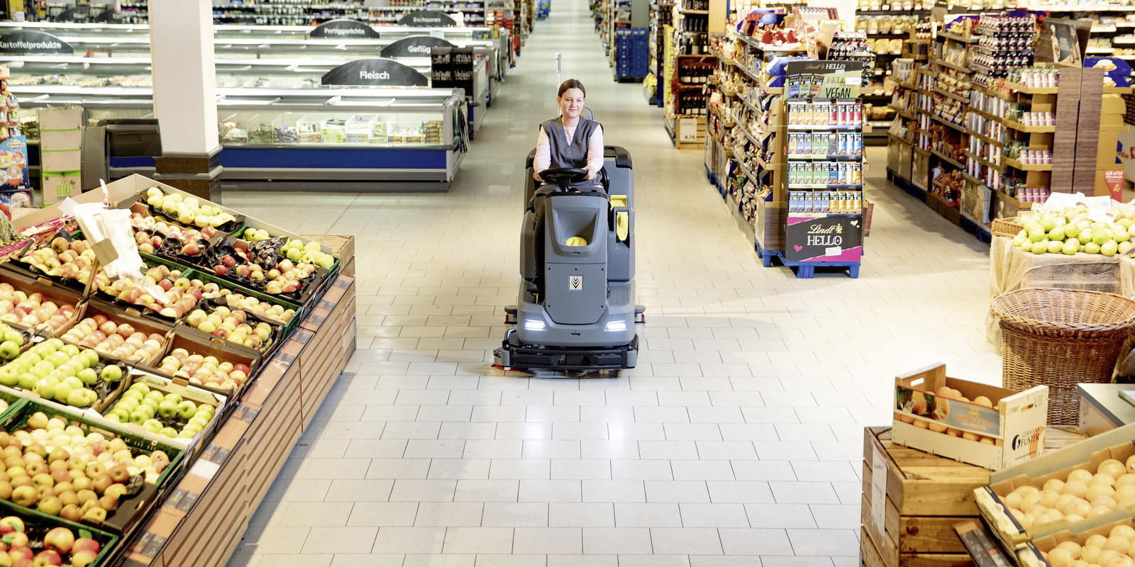 Reinigung im Supermarkt Reinigung im Supermarkt