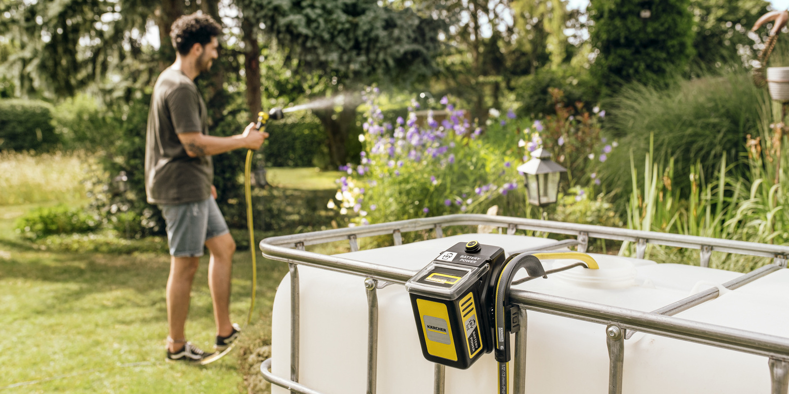 Watering the garden with Kärcher tips