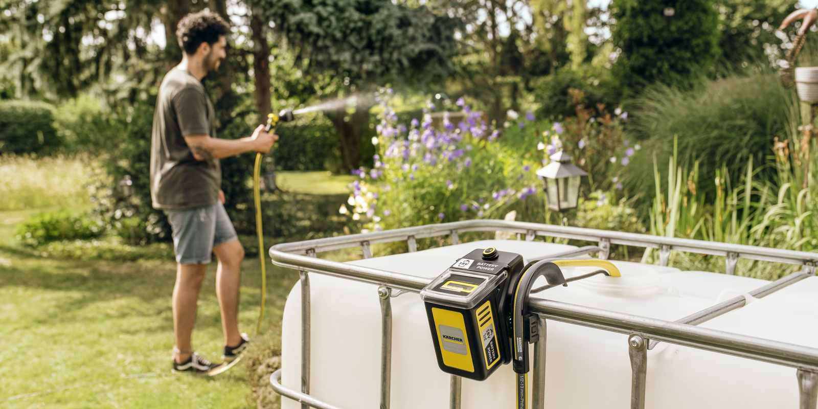 Watering the garden with Kärcher tips