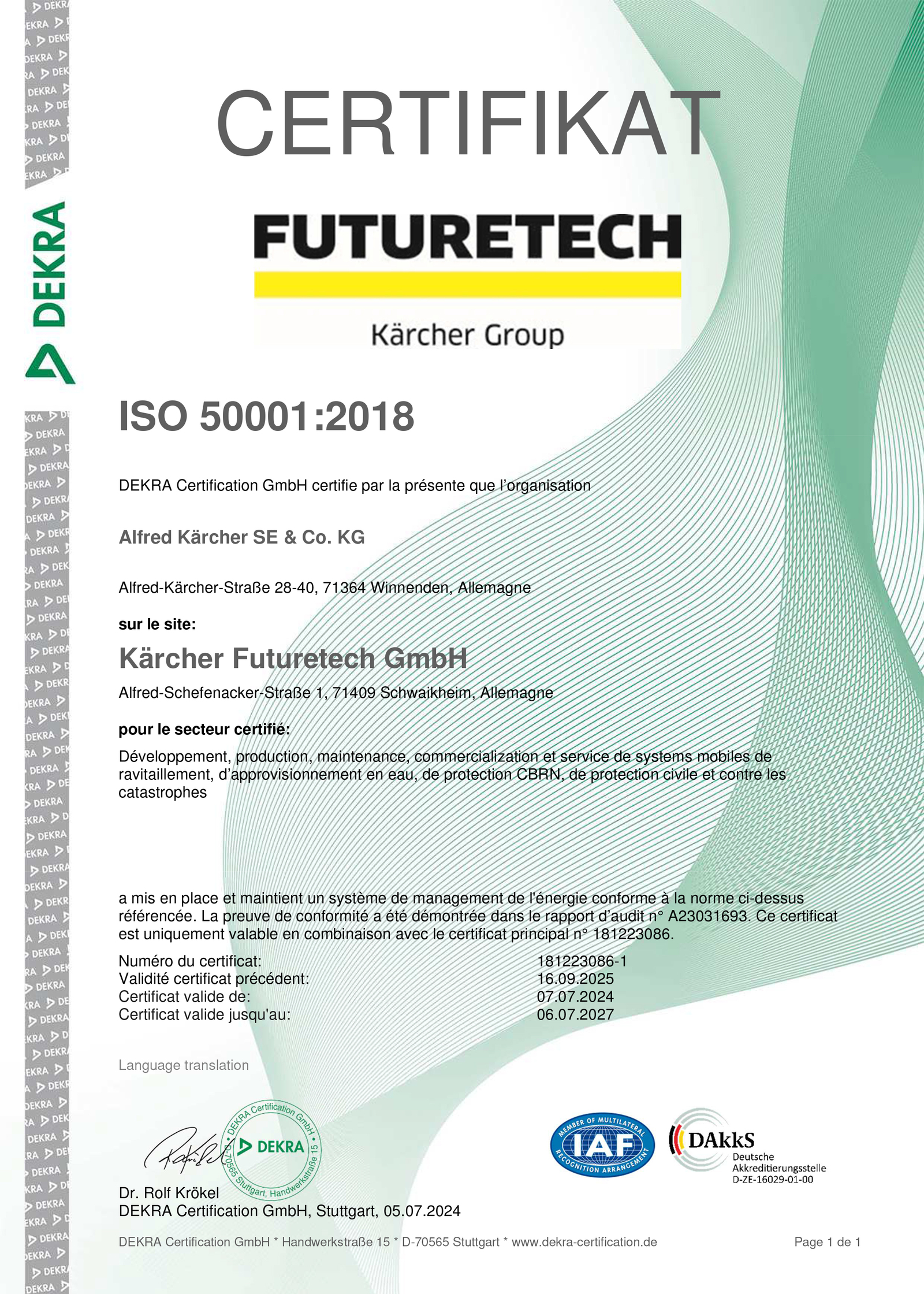 Standortzertifikat ISO 50001_2018 FR