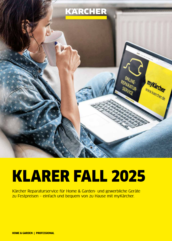 Klarer Fall Kärcher Reparatur-Service für Home & Garden-Geräte zu Festpreisen