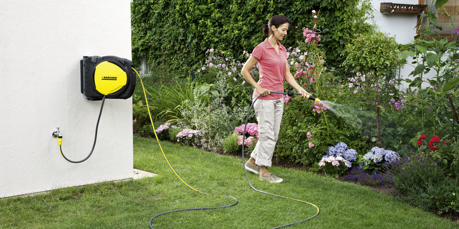 Kärcher Hose Reels for organized storage.