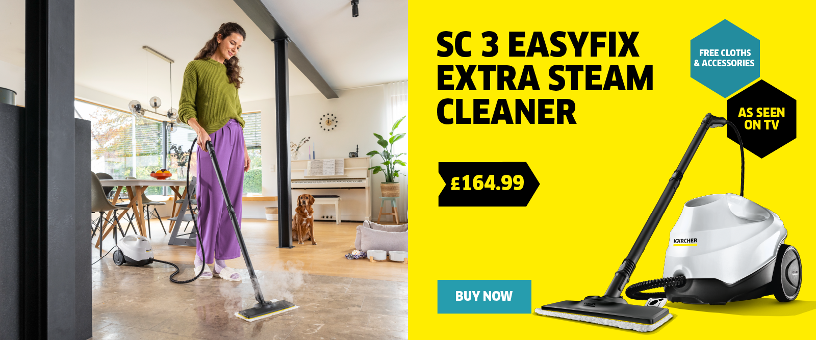 Karcher SC 3 EasyFix Extra Steam Cleaner DRTV Karcher SC 3 EasyFix Extra Steam Cleaner DRTV