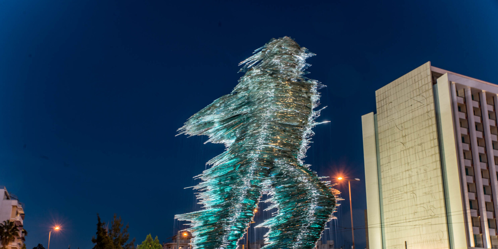 Glasskulptur Dromeas - Athen, Griechenland Glasskulptur Dromeas - Athen, Griechenland