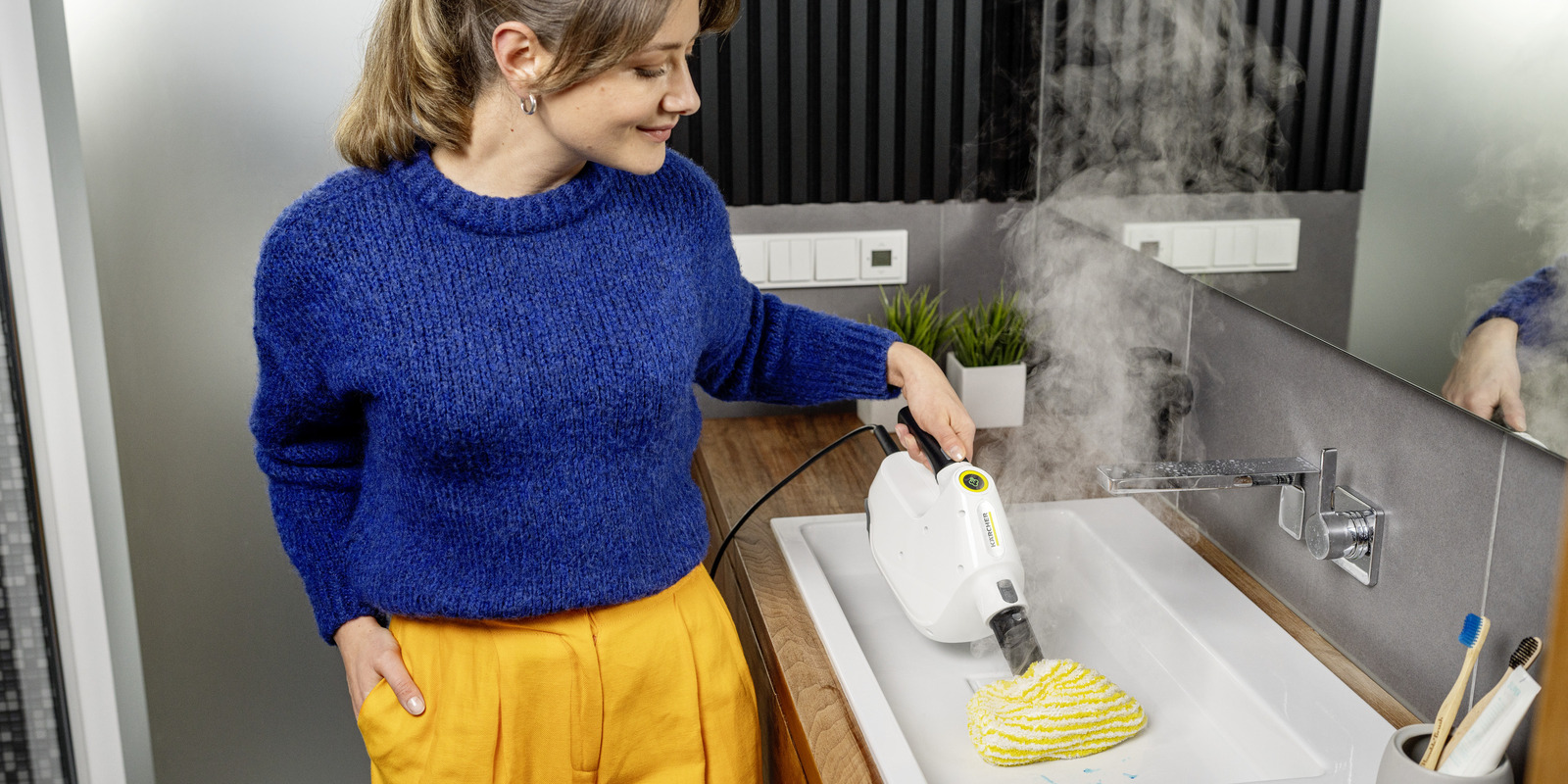 Waschbecken und Wasserhahn reinigen Waschbecken und Wasserhahn reinigen mit Kärcher Tipps