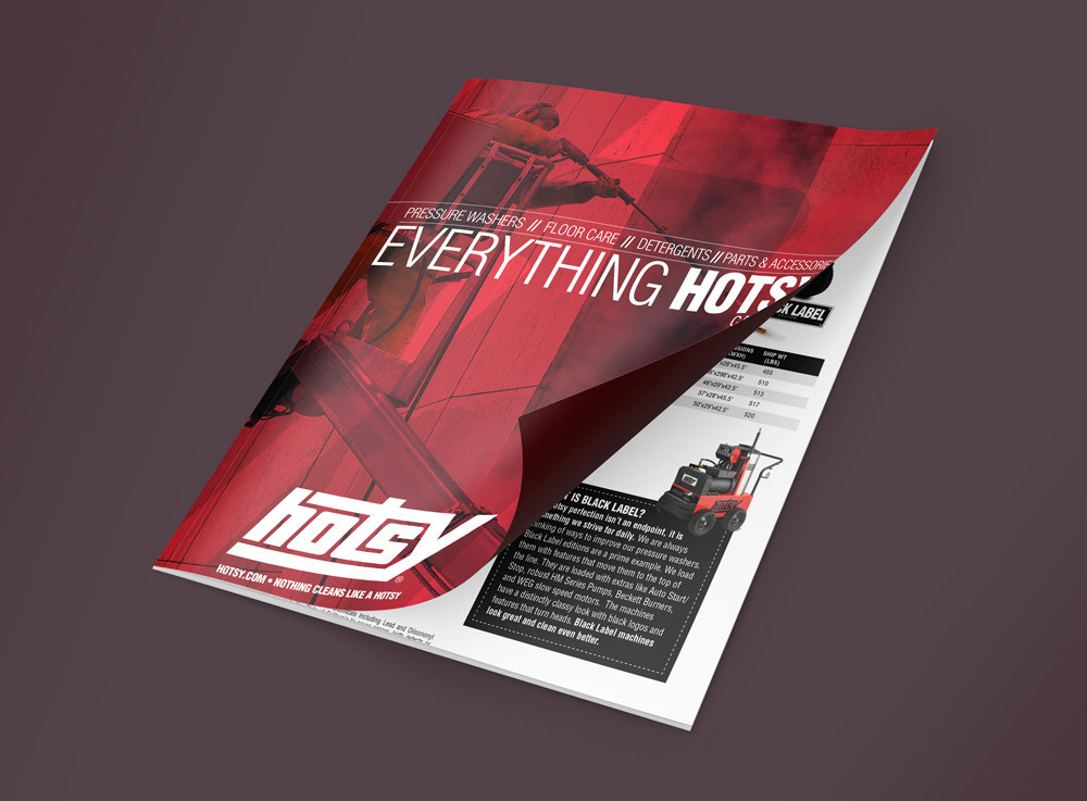 Get your free Hotsy Catalog The Hotsy Catalog is displayed as an upright book