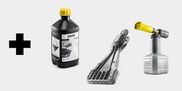 eco!Booster TR 030 + Lanca pianowa Basic 1 + PressurePro RM 81 aktywny środek czyszczący, 2.5l