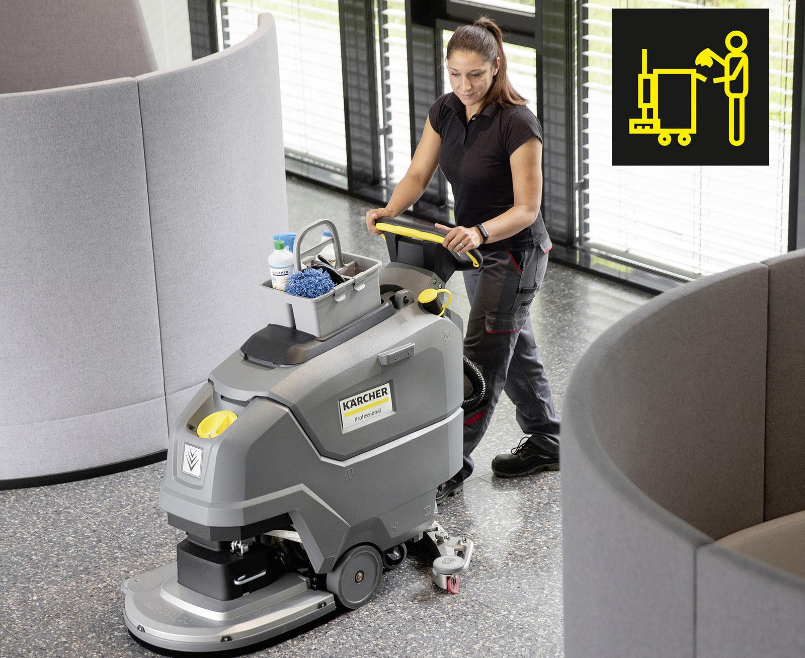 Aufsitz-Scheuersaugmaschinen mit extremer Wendigkeit. Aufsitz-Scheuersaugmaschinen mit extremer Wendigkeit.