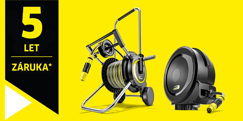 Hadicové vozíky a držáky - prodloužení záruční lhůty na 5 let