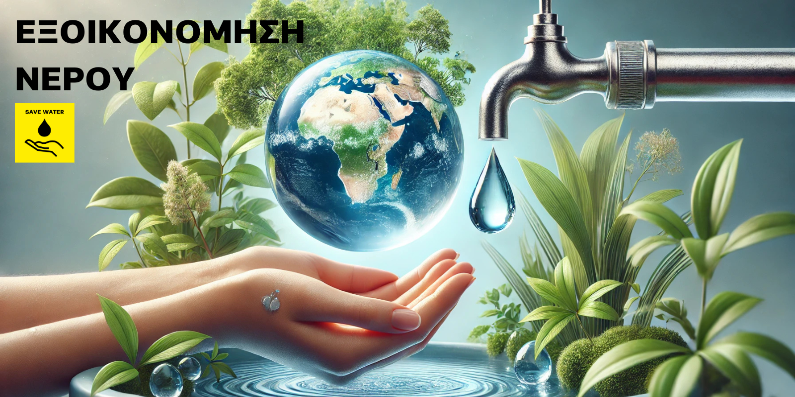 Saving water - banner