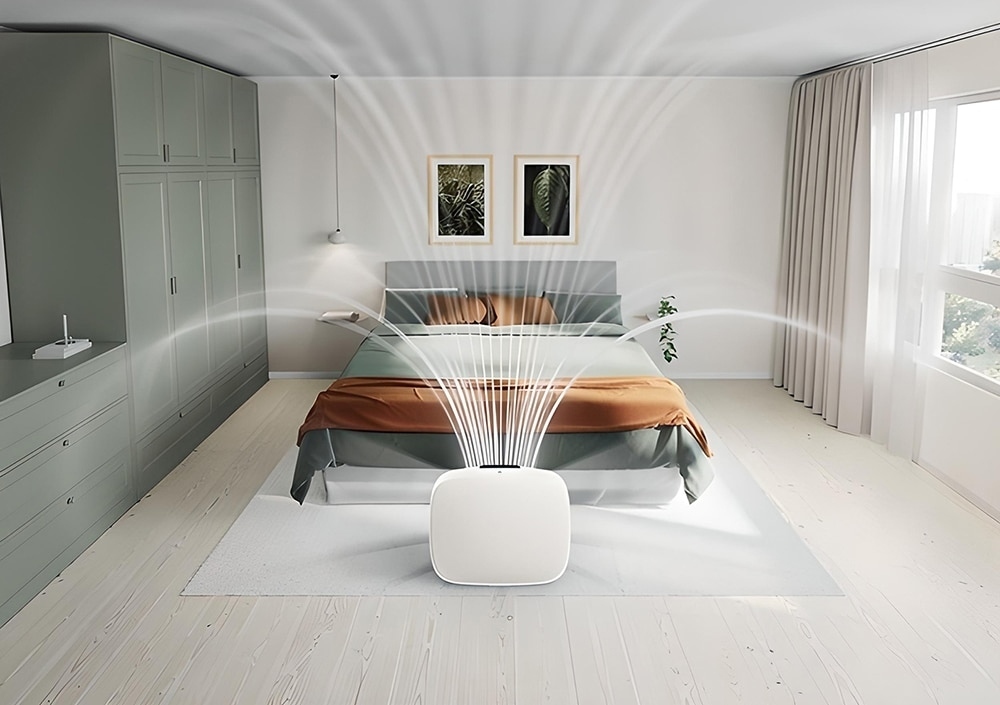 vị trí đặt máy lọc không khí trong phòng ngủ