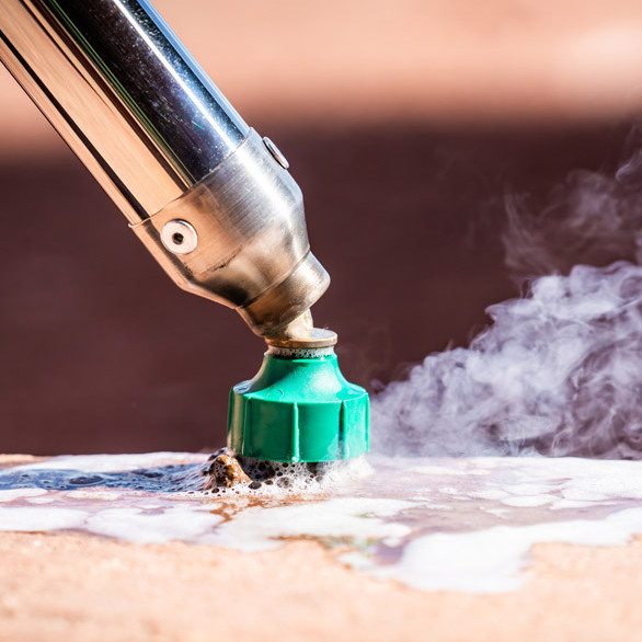 Up-close photo of gum removal in action.