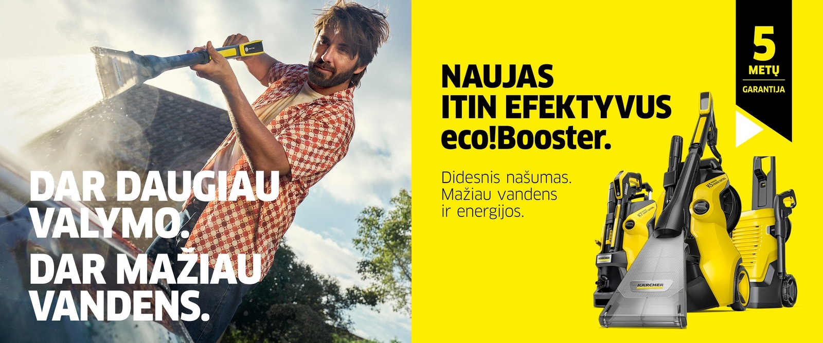 Save water with the Kärcher eco!Booster Save water with the Kärcher eco!Booster