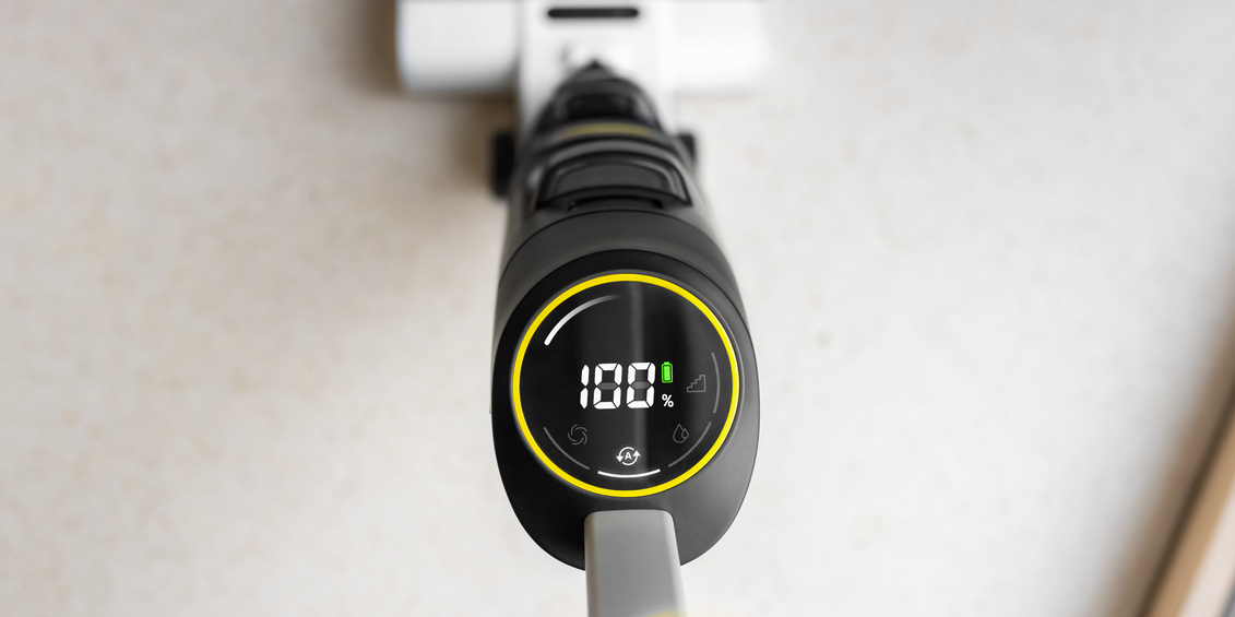 Kärcher Saugwischer mit Li-Ionen Akku Saugwischer mit LED Display zur Akkuanzeige des Li-Ionen Akkus