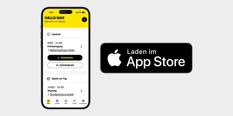 Connected Cleaning: Mobile App für iOS Laden Sie die Connected Cleaning App für iPhone und iPad im Apple App Store herunter.