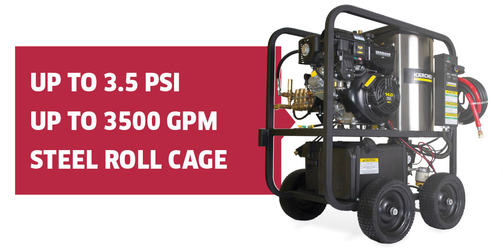 Kärcher HDS P/PE Cage Hot Water Gas Pressure Washer Photo of HDS P/PE Cage pressure washer