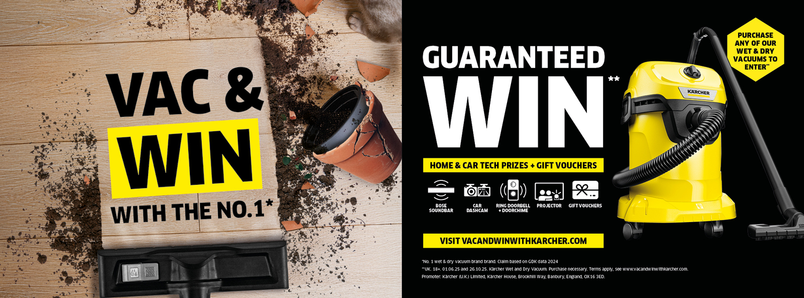 Karcher Vac & Win 2025 Banner Karcher Vac & Win 2025 Banner