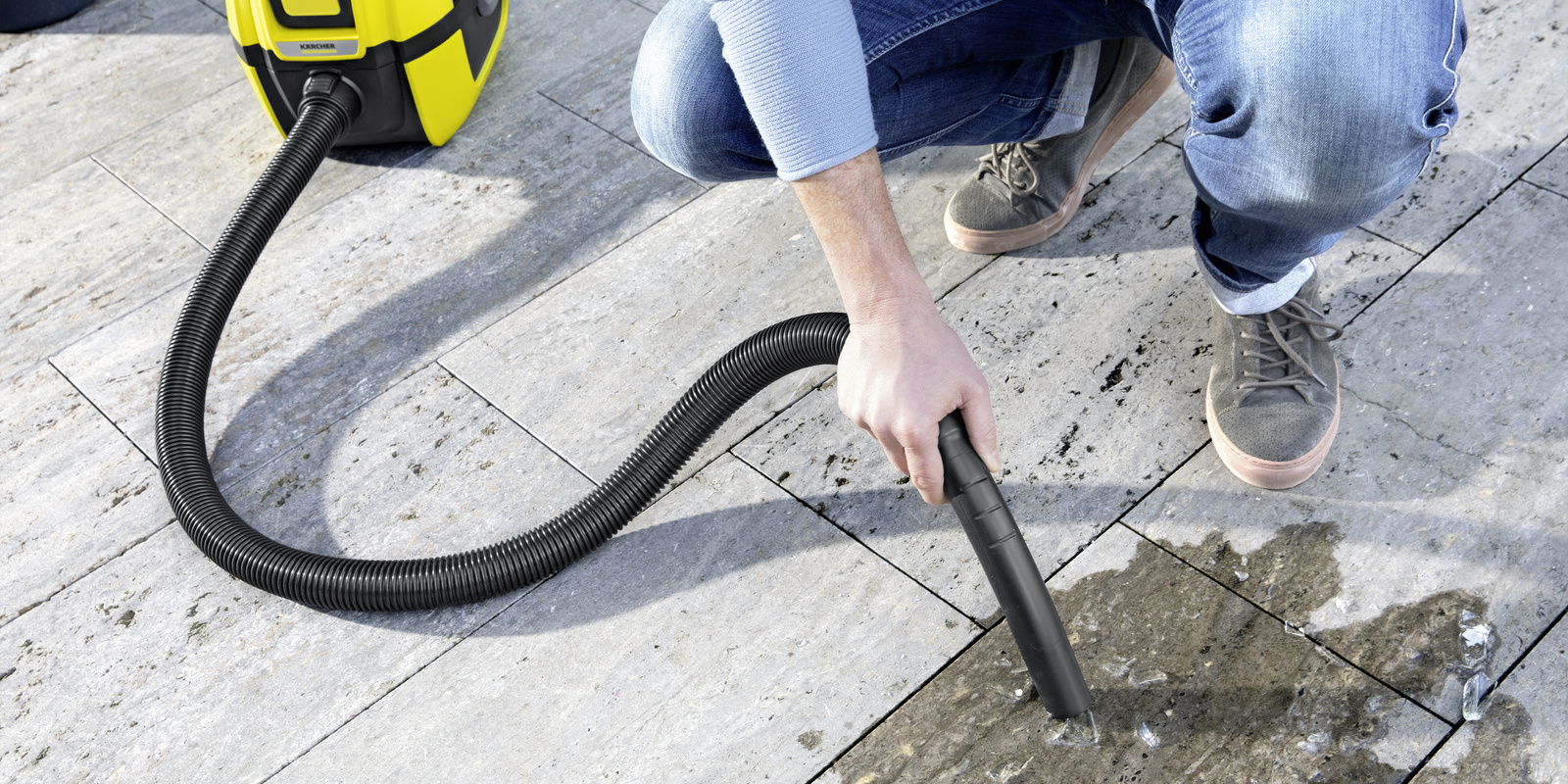 Usisavanje vode WD 1 serijom usisavača