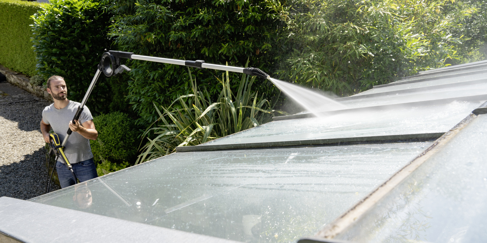 Wintergartenreinigung mit Hochdruck 2