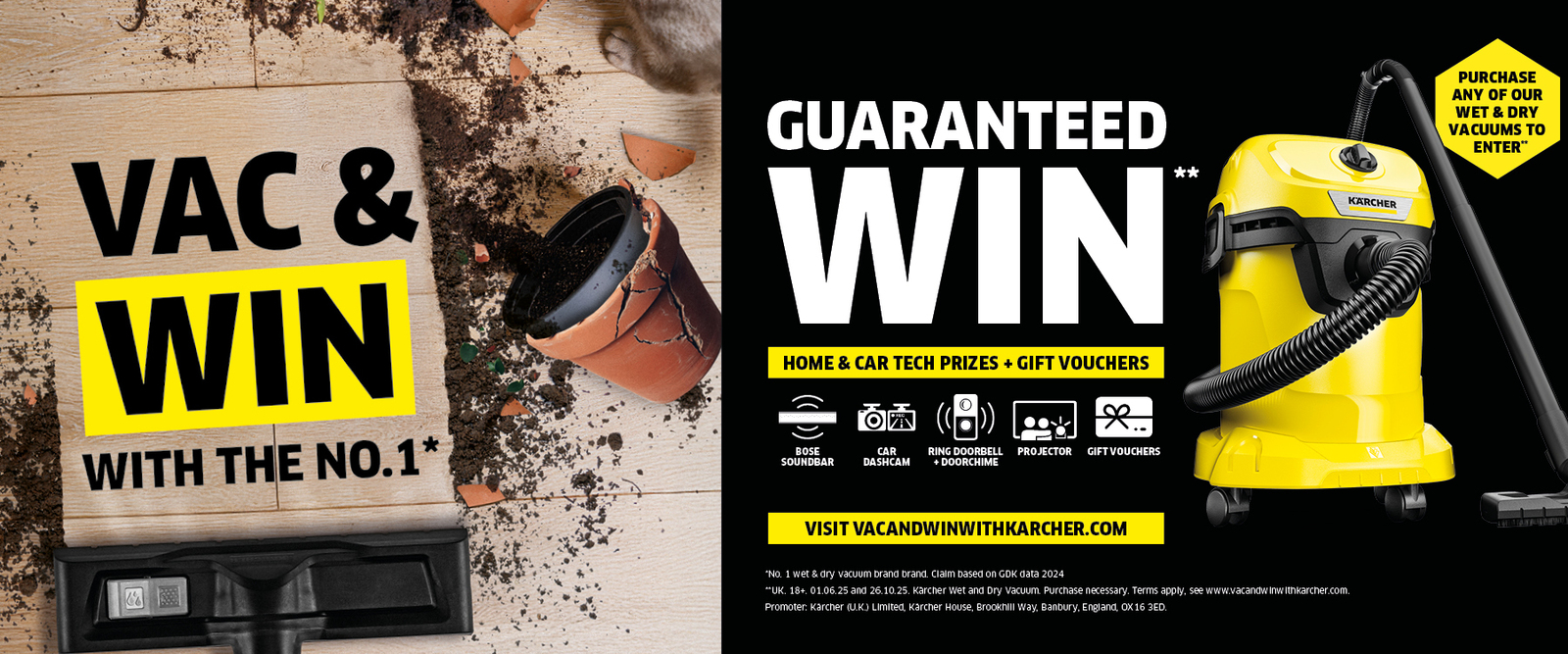 Karcher Vac & Win 2025 Banner Karcher Vac & Win 2025 Banner