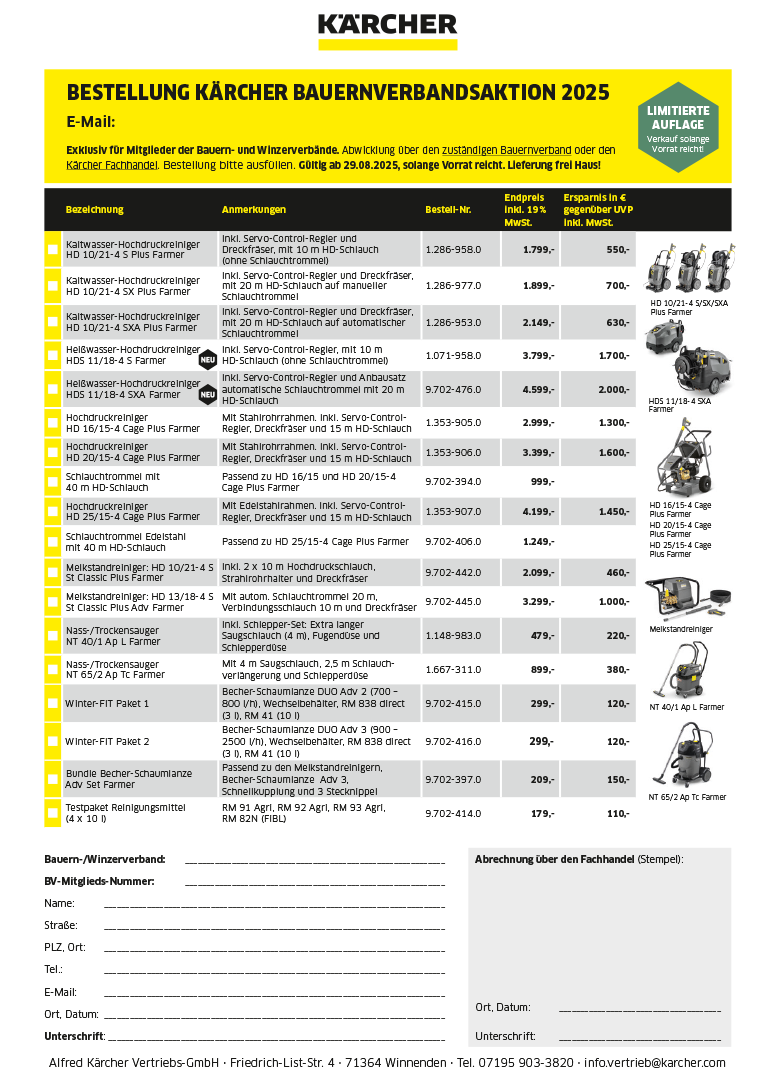 Bestellformular Bestellformular