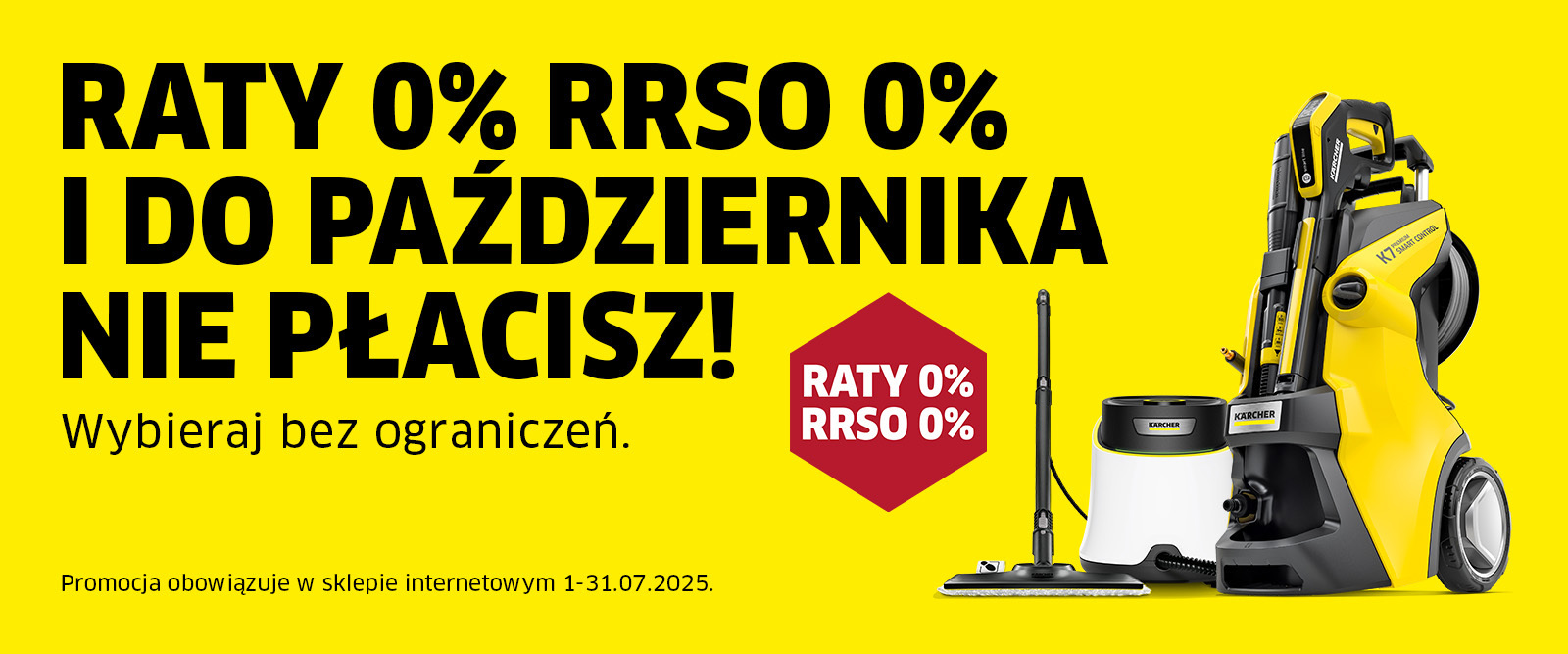 Raty 10x0% lub 20x0% RRSO 0% na cały asortyment i do października nie płacisz! Raty 10x0% lub 20x0% RRSO 0% na cały asortyment i do października nie płacisz!