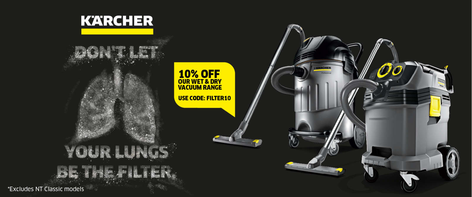 DON\'T LET YOUR LUNGS BE THE FILTER - Karcher Wet and Dry Vacuum DON\'T LET YOUR LUNGS BE THE FILTER - Karcher Wet and Dry Vacuum