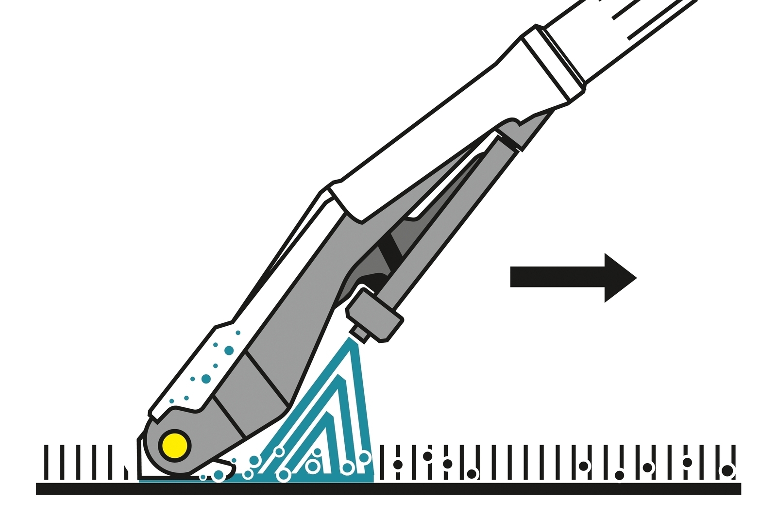 Spray extraction processes An illustration of a carpet extractor in use