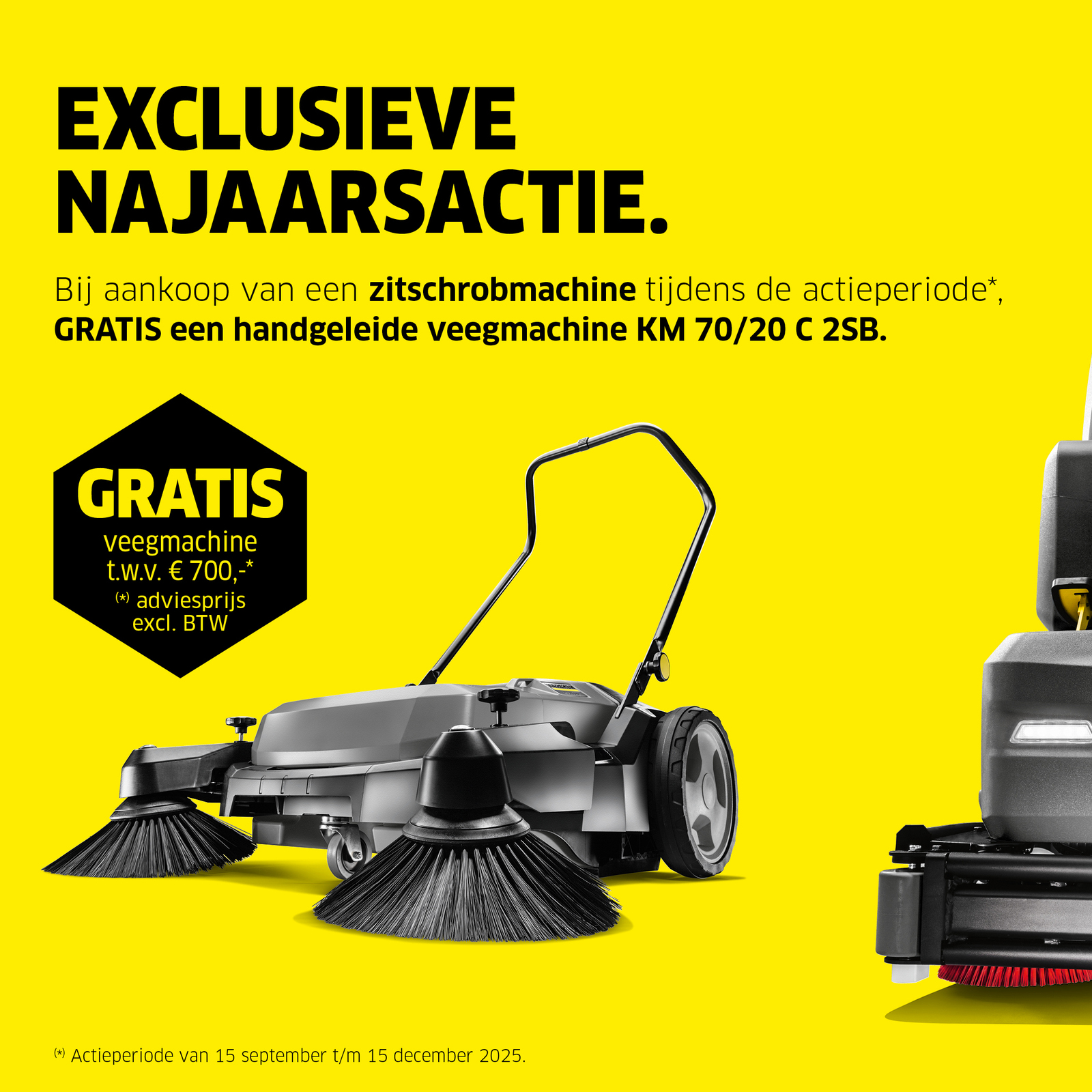 The Kärcher CV 30/2 Bp automatically detects the ground The Kärcher CV 30/2 Bp automatically detects the ground