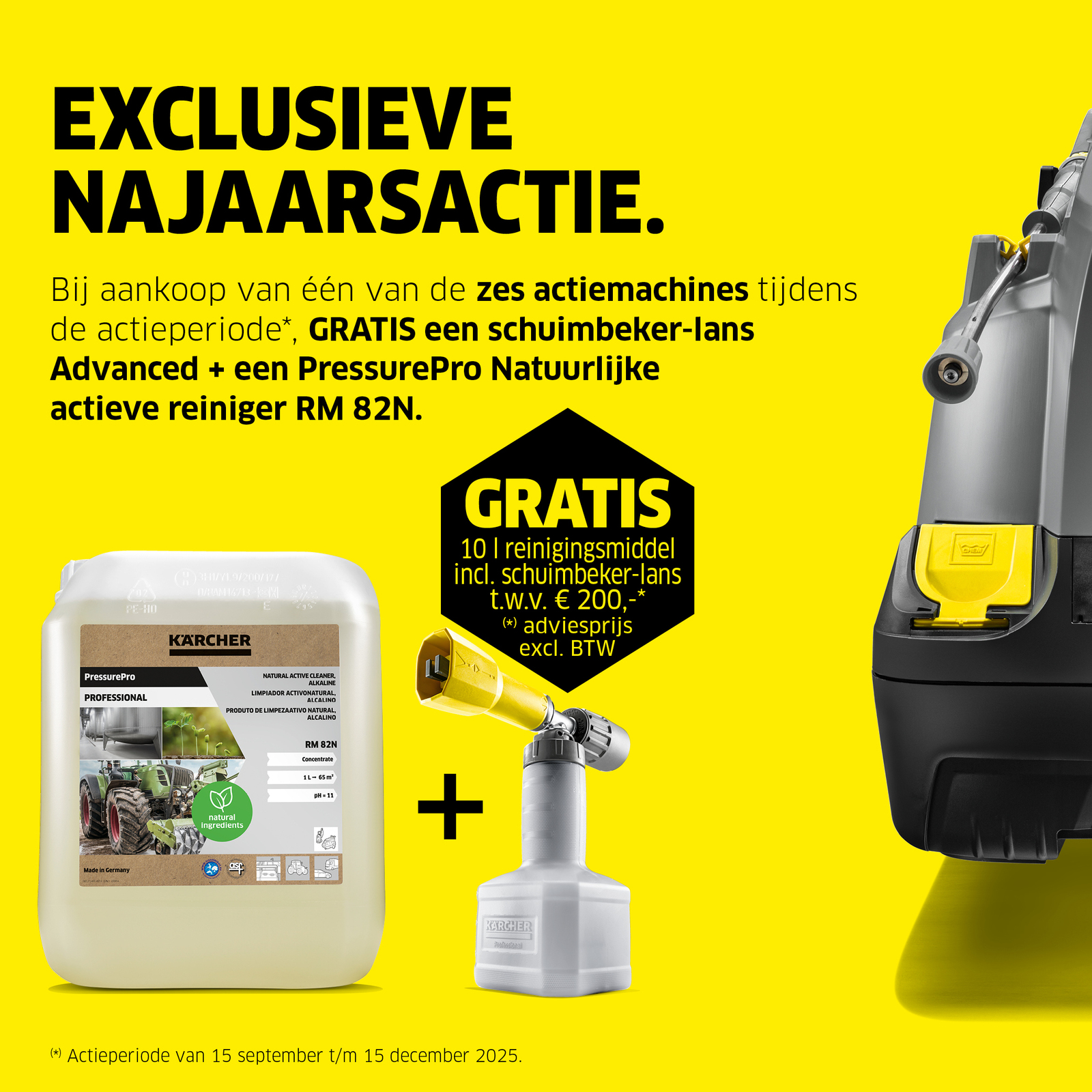 The Kärcher CV 30/2 Bp automatically detects the ground The Kärcher CV 30/2 Bp automatically detects the ground
