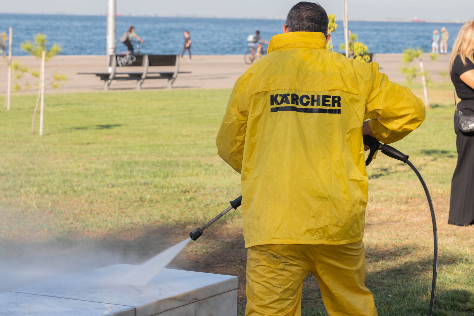 Cleaning of the Bajra Sandhi monument in Bali by Kärcher. Cleaning of the Bajra Sandhi monument in Bali by Kärcher.