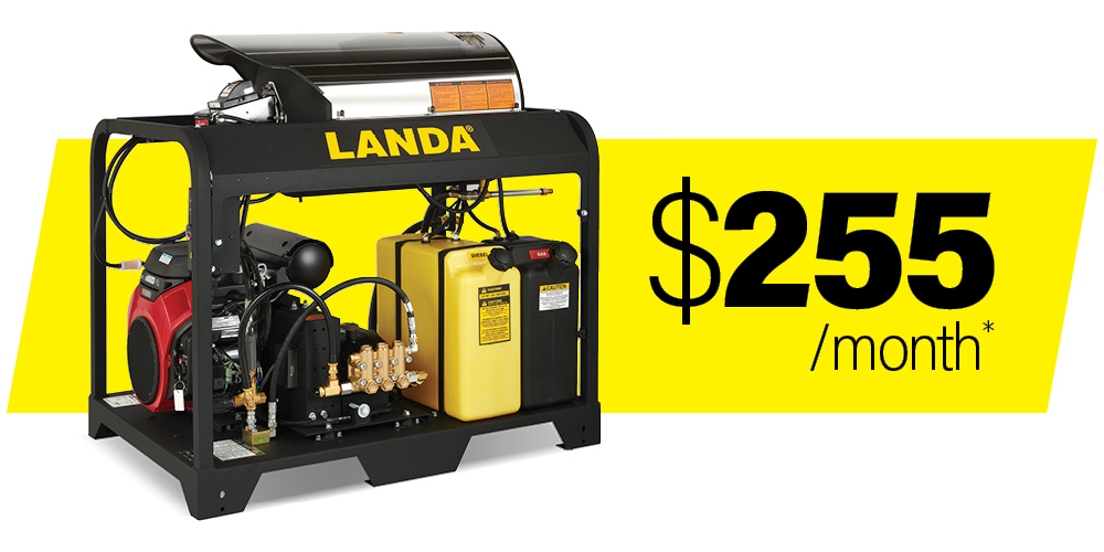 special offer graphic of Landa's PGDC Series hot water gas pressure washer