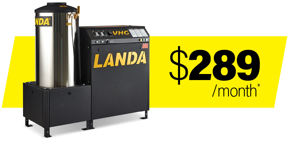 special offer graphic of Landa's VHG Series hot water gas pressure washer