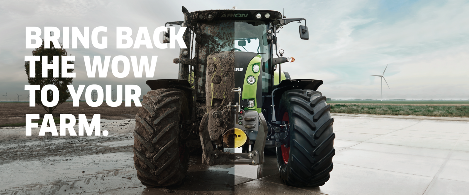 Cleaning in agriculture with a high pressure washer