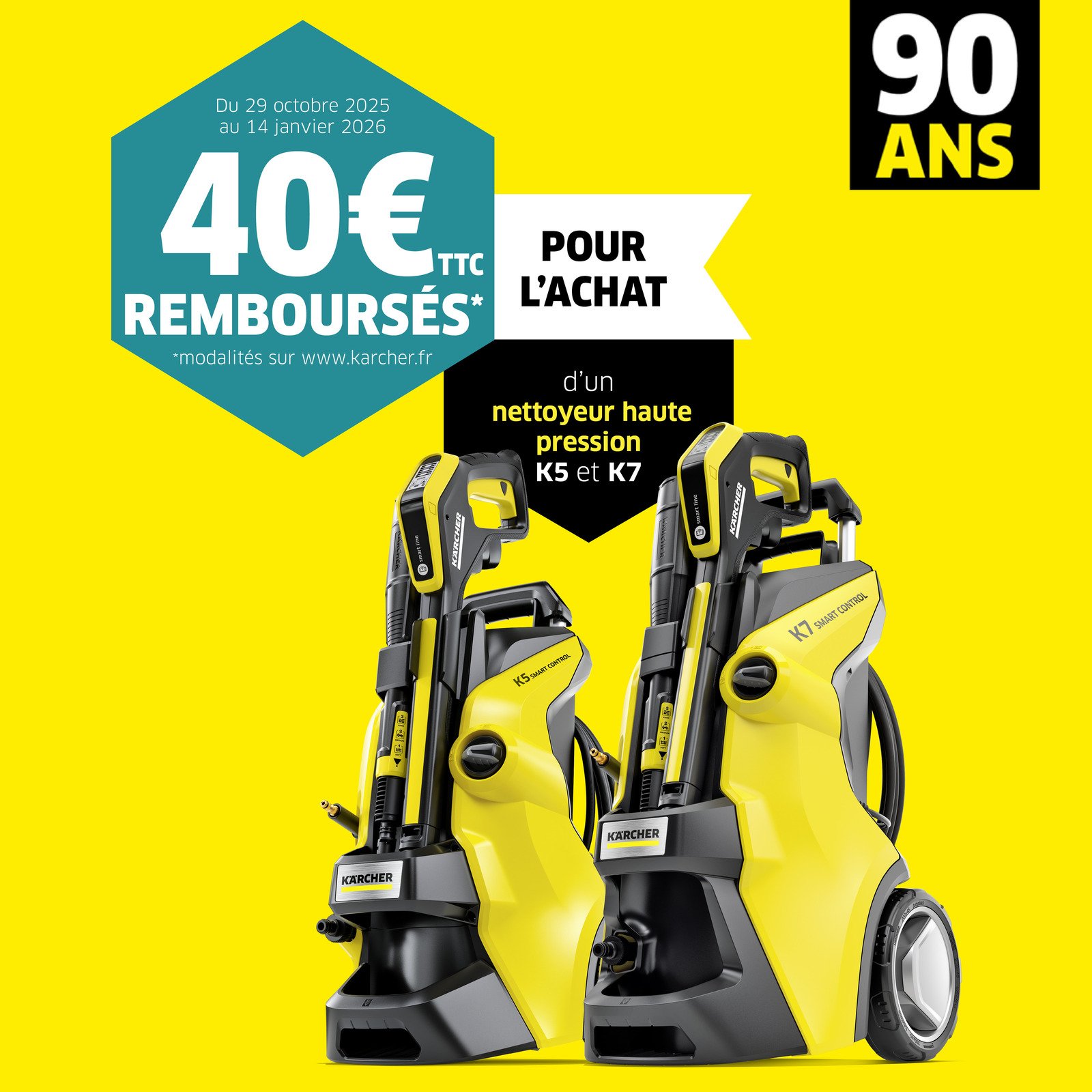 Offre de remboursement sur nettoyeurs haute pression K7 et K5