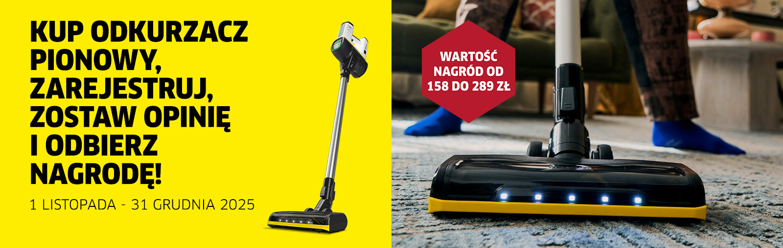 Kup odkurzacz pionowy, zostaw opinię, odbierz nagrodę