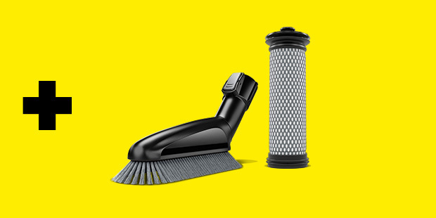 Zestaw: filtr powietrza wlotowego + miękka szczotka