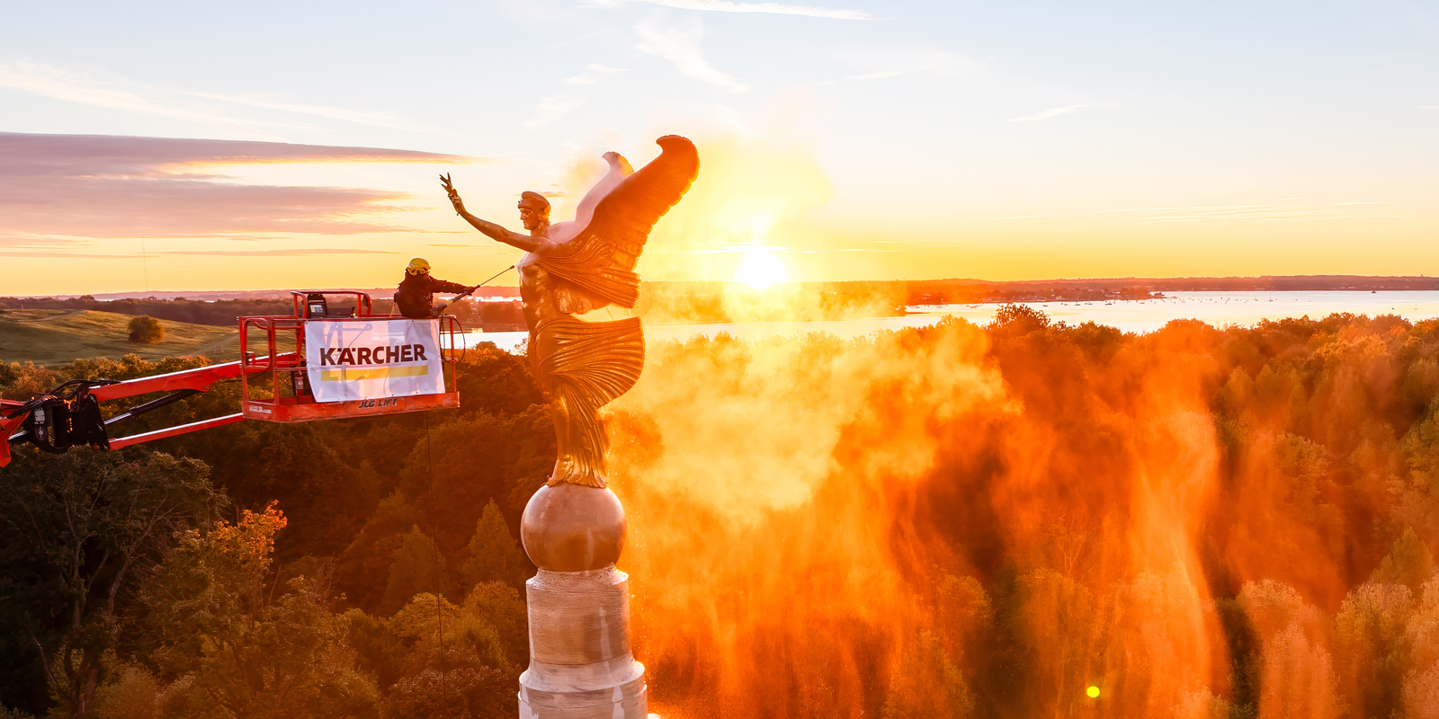 Bronx Victory Memorial Cleaning Drone Photograph
