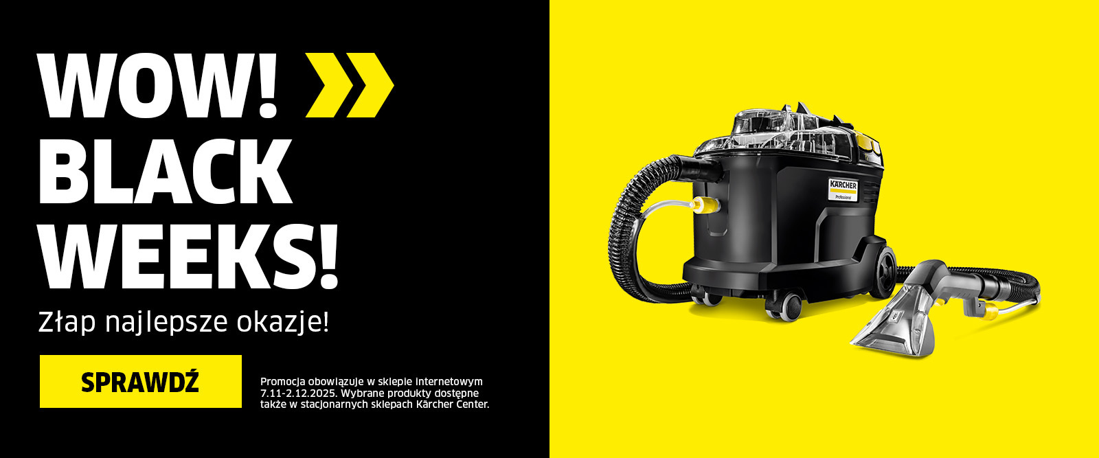 Black Friday & Black Weeks – Urządzenia ekstrakcyjne Puzzi | Kärcher