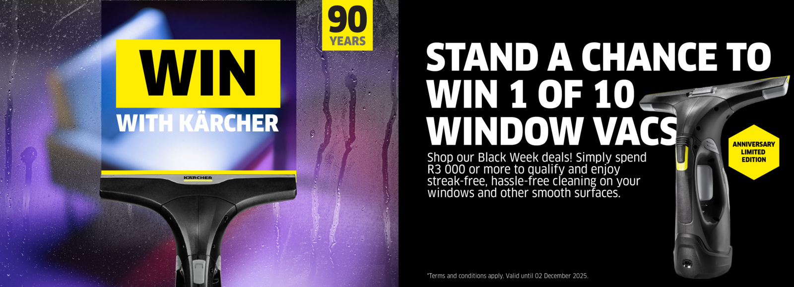 Stand a Chance to Win 1 of 10 Window Vacs Competition